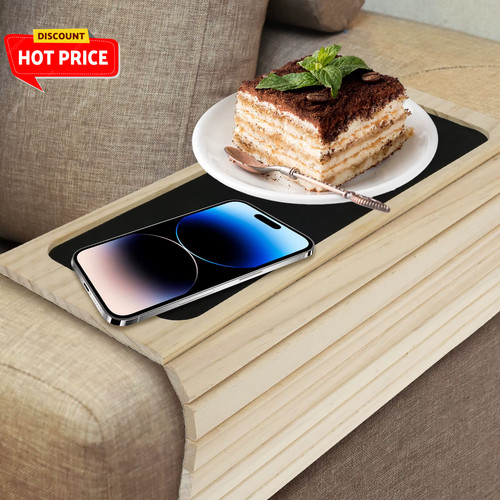 Bamboo sofa cup holder - bamboo, tray