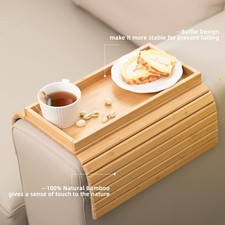 Bamboo Sofa Armrest Tray -