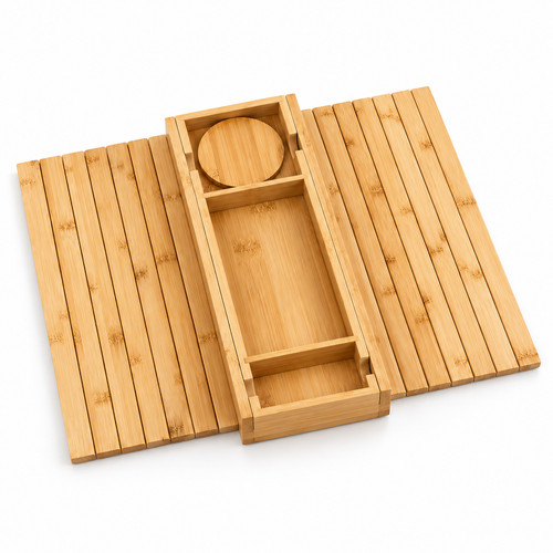 Bamboo sofa arm tray table - bamboo,