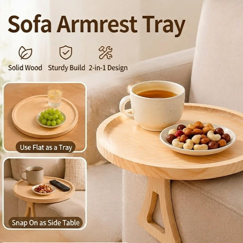 Sofa armrest tray wooden - sofa,