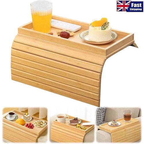 Arm rest organiser tray - tray, bamboo