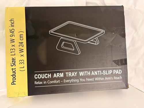 Couch arm tray with - with, slip