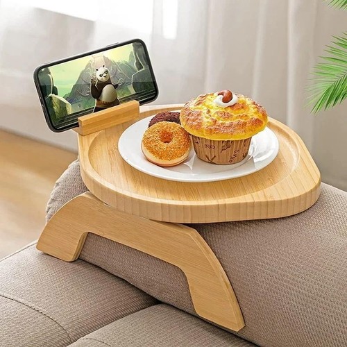 Wooden sofa arm tray foldable - wooden,