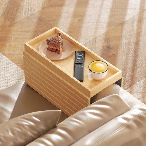 Bamboo sofa arm tray - bamboo, tray,