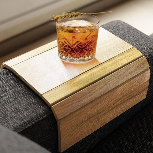 Flexible wooden sofa arm tray - flexible,