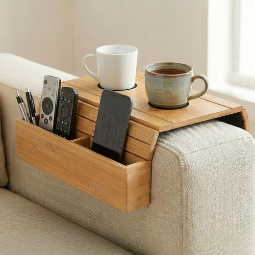 Bamboo sofa arm - arm, tray,