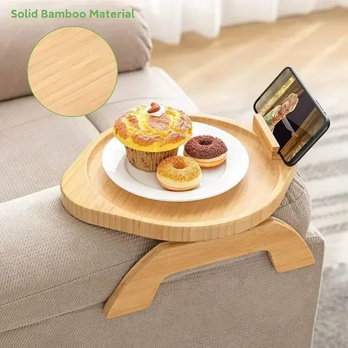 Bamboo couch arm tray 360 - arm,