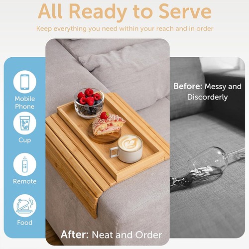 Adjustable bamboo sofa arm - adjustable,