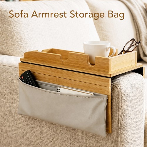 Bamboo sofa arm tray table - sofa,