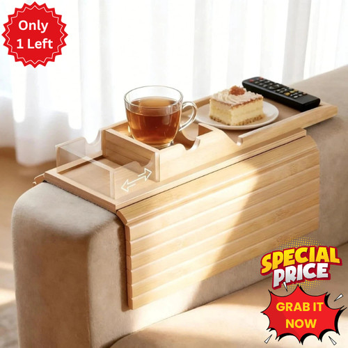 Ancaedhl bamboo sofa arm - arm, tray